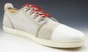 GUCCI sz 10 FABRIC & LEATHER LOW CUT SNEAKERS 2123