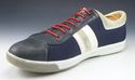 PRADA sz 8.5 LEATHER & NYLON LACE UP SNEAKERS 4E20