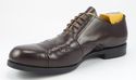 PRADA sz 40 LEATHER WINGTIP OXFORDS 1E4871 MENS BR