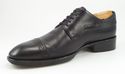 VERSACE sz 40.5 LEATHER CAP TOE OXFORDS MENS BLACK