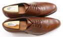 FERRAGAMO sz 9.5 LEATHER PLAIN TOE OXFORDS UG52526