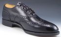 New - YANKO sz 8.5 LEATHER WINGTIP OXFORDS MENS BL