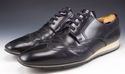 PRADA sz 9.5 LEATHER WINGTIP SNEAKERS 4E2674 MENS 