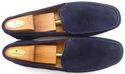 PRADA sz 10.5 SUEDE APRON TOE LOAFERS 1543 MENS DA