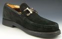 FERRAGAMO sz 8 DIME SUEDE BIT LOAFERS UR35328 MENS