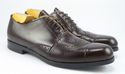 PRADA sz 40 LEATHER WINGTIP OXFORDS 1E4871 MENS BR