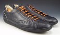 LOUIS VUITTON sz 11 LEATHER LOW CUT SNEAKERS GO008