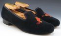 SHIPTON & HENEAGE sz 5 LITTLE IMP VELVET SLIPPERS 