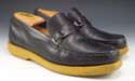 FERRAGAMO sz 6.5 EE LEATHER BOAT LOAFERS UR26606 M