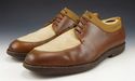 FERRAGAMO sz 10 EE LEATHER SPLIT TOE OXFORDS MENS 