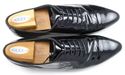 GUCCI sz 44.5 E PATENT WINGTIP OXFORDS 189911 MENS