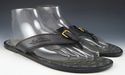 LOUIS VUITTON sz 11 LEATHER STRAP THONG SANDALS FD