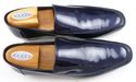 GUCCI sz 9 PATENT LEATHER APRON TOE LOAFERS 170340