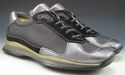 PRADA sz 7 LEATHER & NYLON MESH SNEAKERS 4E0874 ME