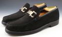 FERRAGAMO sz 8 JAZZ SUEDE GANCINO BIT LOAFERS UR29