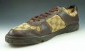 GUCCI sz 14.5 GG CANVAS & LEATHER SNEAKERS 162961 