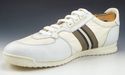 GUCCI sz 8 LEATHER & NYLON FABRIC SNEAKERS 237715 