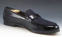 FERRAGAMO sz 9.5 DEAN PATENT TUXEDO LOAFERS UH3213