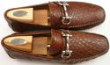 New - FERRAGAMO sz 9 PARIGI CROCODILE DRIVER MS290