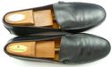 TOD'S sz 11 LEATHER MOCCASIN TOE LOAFERS MENS BLAC