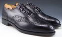 New - YANKO sz 8.5 LEATHER WINGTIP OXFORDS MENS BL