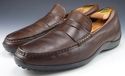 TOD'S sz 9 LEATHER STRAP LOAFERS MENS BROWN fits U