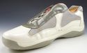 PRADA sz 10 PATENT LEATHER & MESH SNEAKERS PS0906 