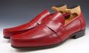 PRADA sz 7 LEATHER MOCCASIN TOE STRAP LOAFERS 2D00