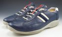 PRADA sz 8.5 LEATHER LACE UP SPORT SNEAKERS 4E1298