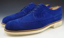 TOD'S sz 9 SUEDE BROGUE TOE WINGTIP DERBY OXFORDS 