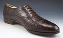 FERRAGAMO sz 13 CAP TOE CROCODILE OXFORDS 1449112 