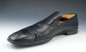 PRADA sz 9.5 LEATHER APRON TOE LOAFER 1578 MENS BL