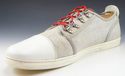 GUCCI sz 10 FABRIC & LEATHER LOW CUT SNEAKERS 2123