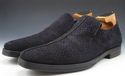 PRADA sz 8.5 TEXTURED SUEDE SPLIT TOE LOAFERS 2P10