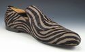 JIMMY CHOO sz 44 SLOANE ZEBRA CALF HAIR LOAFERS ME