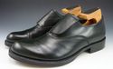 PRADA sz 7 PLAIN TOE LEATHER VELCRO OXFORD MENS DA