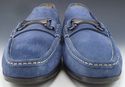 SANTONI sz 10 SUEDE BIT LOAFERS 302096 MENS BLUE f