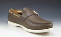 FERRAGAMO sz 7.5 EE BAY LEATHER BOAT SHOE TV40138 