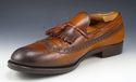 GUCCI sz 9 LEATHER WINGTIP TASSEL LOAFERS 295177 M