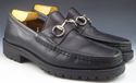 GUCCI sz 7 LEATHER LUG SOLE BIT LOAFERS 016343 MEN