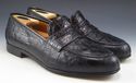 FERRAGAMO sz 9.5EE TEXAS CROCODILE LOAFERS UG12813