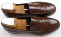 PRADA sz 10.5 LEATHER APRON TOE LOAFER 2D2415 MENS