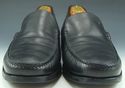 TOD'S sz 11 LEATHER MOCCASIN TOE LOAFERS MENS BLAC