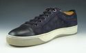 LANVIN sz 8 SUEDE LOW CUT SNEAKER AM5ME3B026 MENS 