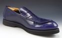 GUCCI sz 10 LEATHER COLLEGE STRAP LOAFERS 247495 M