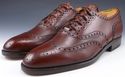 New - YANKO sz 8 LEATHER WINGTIP OXFORDS MENS BROW