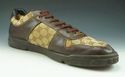 GUCCI sz 14.5 GG CANVAS & LEATHER SNEAKERS 162961 