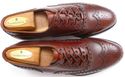 New - YANKO sz 8 LEATHER WINGTIP OXFORDS MENS BROW