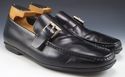 PRADA sz 8.5 LEATHER STRAP & BUCKLE LOAFERS 0707 M