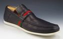 GUCCI sz 9 LEATHER STRAP DECK LOAFERS 170302 MENS 